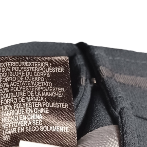 TAHARI Arthur S. Levine Navy Blue Military Style Long Sleeve Blazer Jacket 4 S - Picture 6 of 6